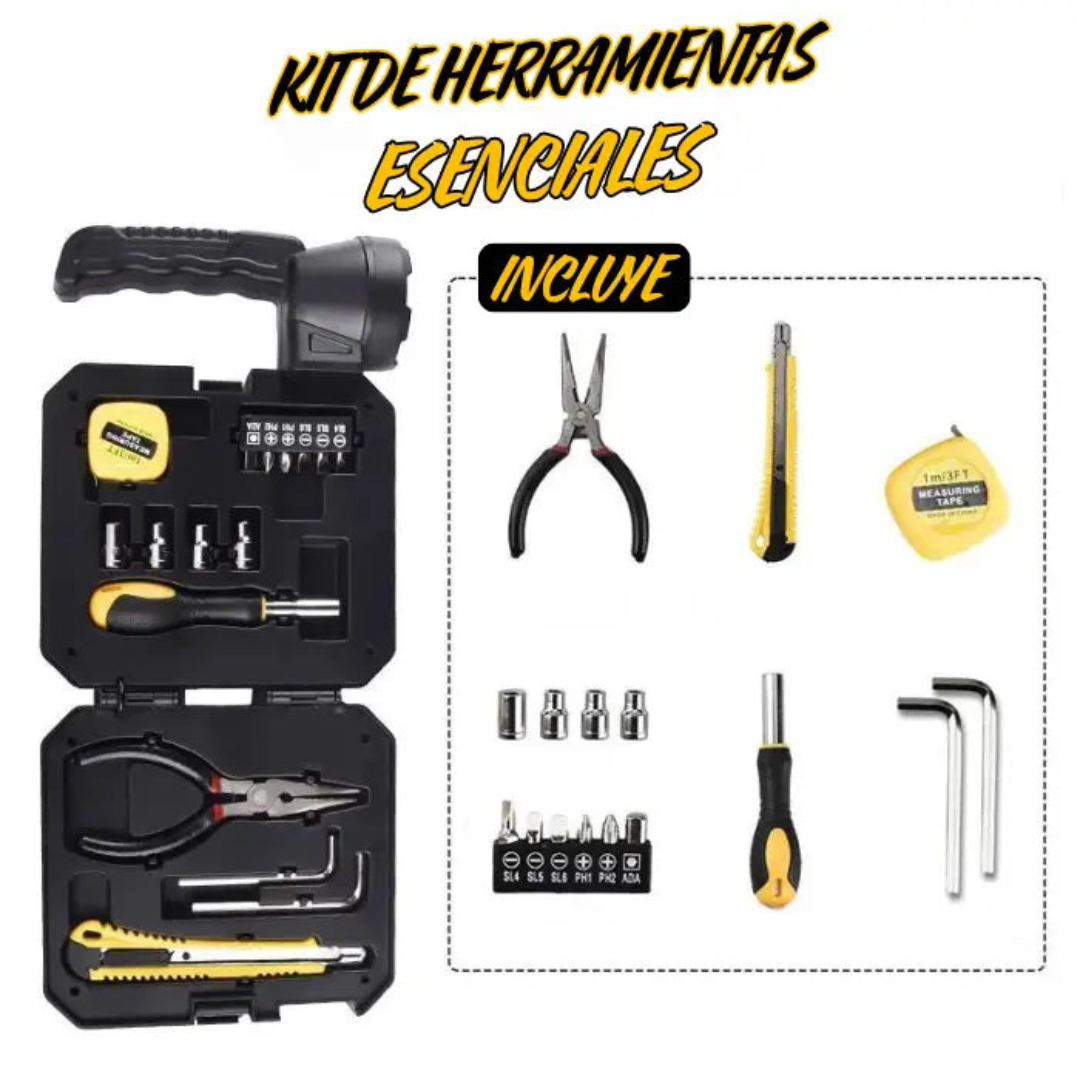 Linterna Carga Solar Kit Herramientas