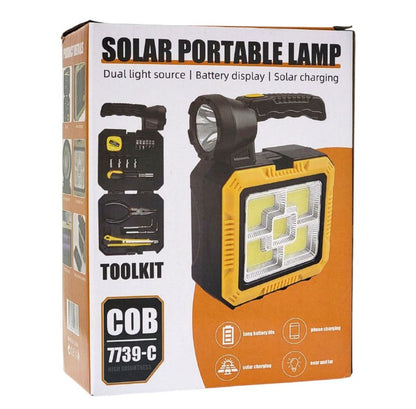 Linterna Carga Solar Kit Herramientas