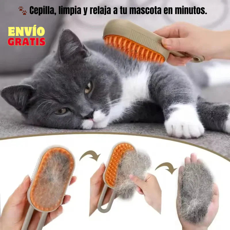 Cepillo Vapor Recargable para Mascotas