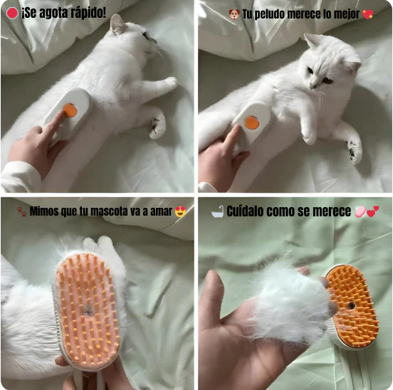 Cepillo Vapor Recargable para Mascotas