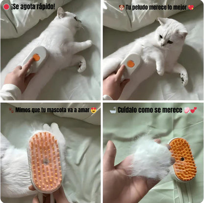 Cepillo Vapor Recargable para Mascotas