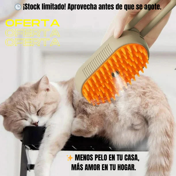 Cepillo Vapor Recargable para Mascotas